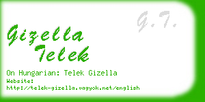 gizella telek business card